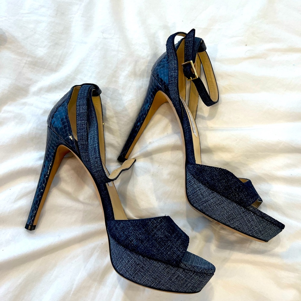 Jimmy Choo Platform Denim Heels